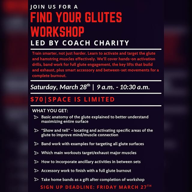 🔥 FIND YOUR GLUTES WORKSHOP 🔥

Ready to train smarter and finally feel your glutes do…