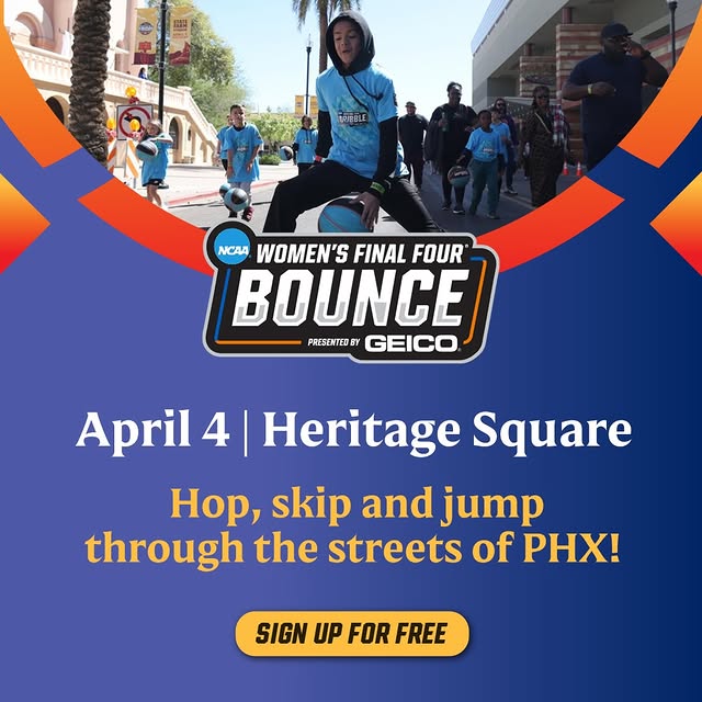 Join the Valley of the Sun YMCA for Bounce, a community celebration during the NCAA Wom…