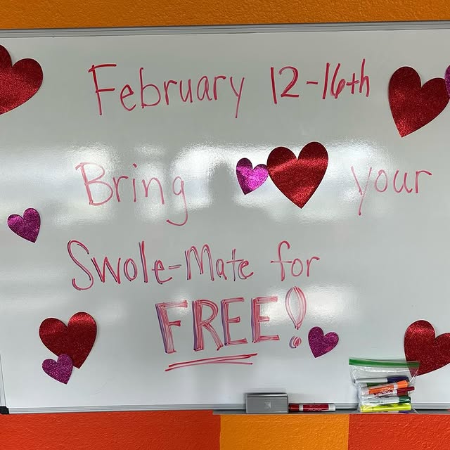 This month for the week of Valentines Day, bring your swolemate for free! If they sign …