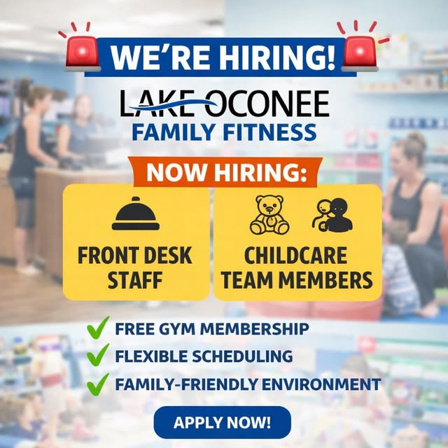 🚨 WE’RE HIRING AT LAKE OCONEE FAMILY FITNESS 🚨

Looking for a fun, energetic place to…