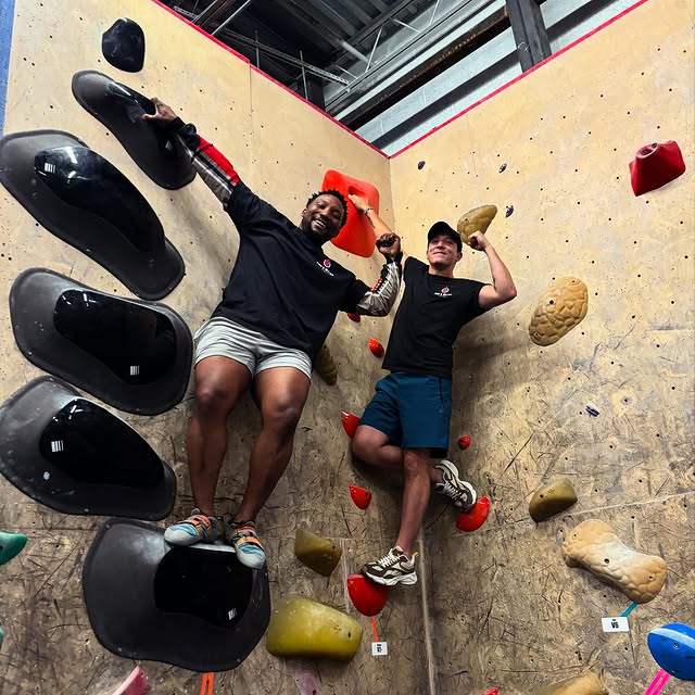 Look who I ran into at @theboulderyard last night! 
X and I built a kickboxing communit…