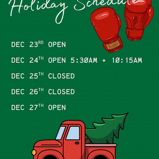 We are wishing you a kickin’ holiday season to end out the year! Checkout our adjusted …