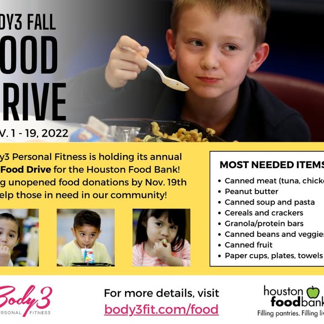 We're hosting our annual Fall Food Drive again this year to benefit @houstonfoodbank! V…