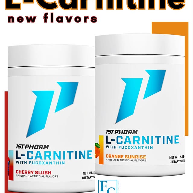 Fuel your fitness with 1st Phorm L-Carnitine in Cherry Slush and Orange Sunrise! 🍒🍊 T…