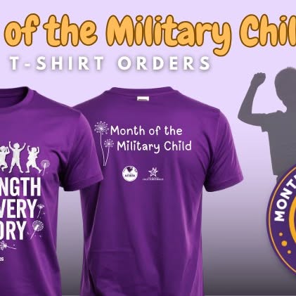 💜 Celebrate Month of the Military Child 2026 with Exclusive T-Shirts! Show your suppor…
