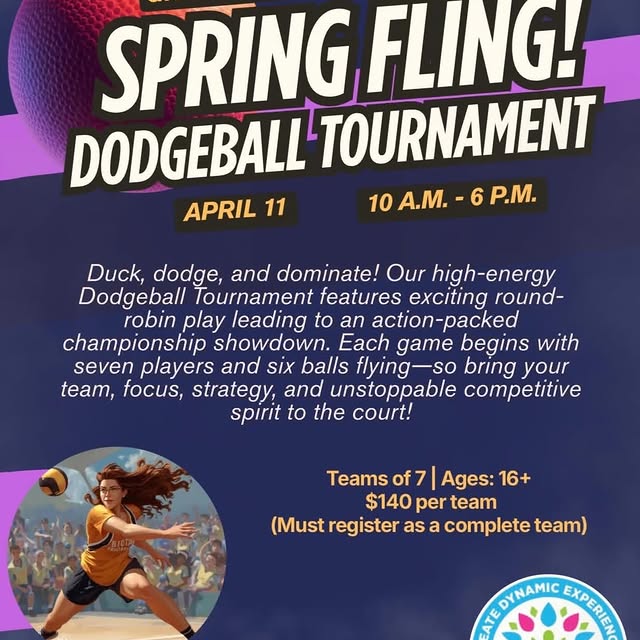 SPRING FLING DODGEBALL TOURNAMENT IS CALLING! 🏐🌸
April 11th is your chance to step on…