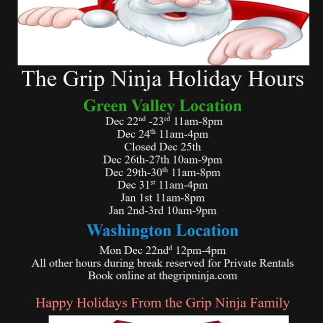 ✨ Holiday Hours ✨
With the holidays here, our gym hours may look a little different.
Pl…