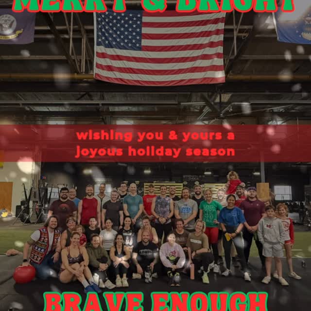 Merry Christmas & Happy Holidays! 
•
From all of us at Brave Enough CrossFit, we want t…