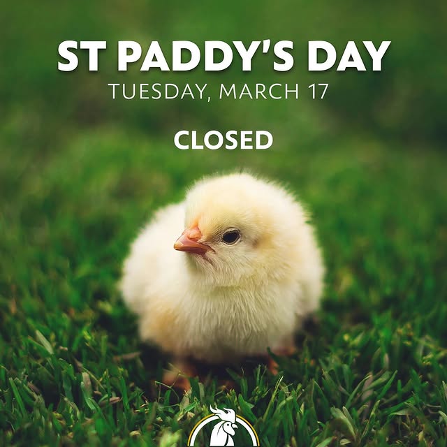 No classes Tuesday,  March 17th!