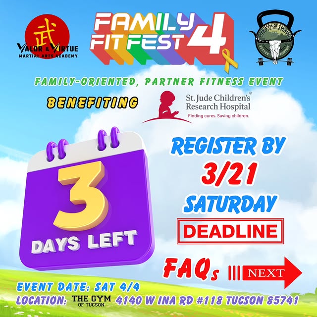 📢 3 DAYS LEFT TO REGISTER

🎗We are down to the final 3 days before the Family Fit Fes…
