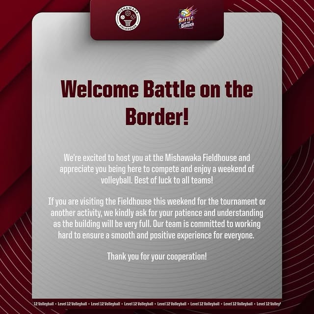 Welcome Level 12 and Battle on the Border teams! 🏐