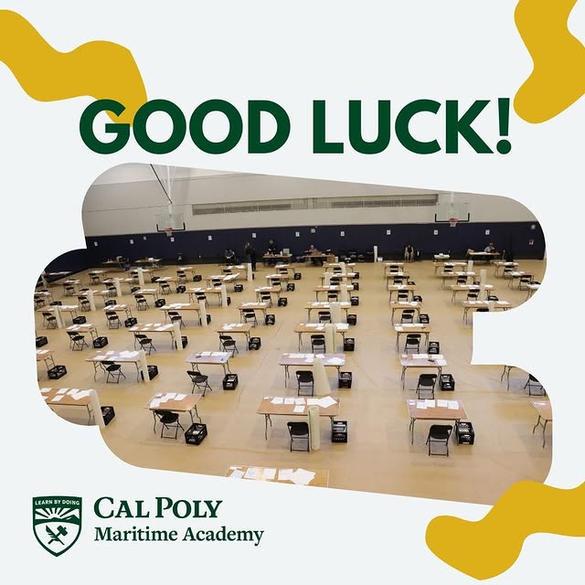 Wishing our Cadets the best of luck as they take their U.S. Coast Guard license exams! …