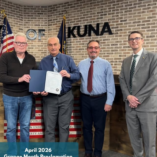 Mayor Stear proclaimed the month of April as Grange Month during this week's city counc…