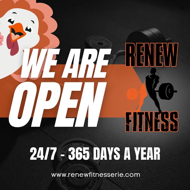 Thankful for gains 🧡

OPEN. ALL. DAY. 🦃

24/7 • 365 

#renewfitness #eriepa #youvyoup…