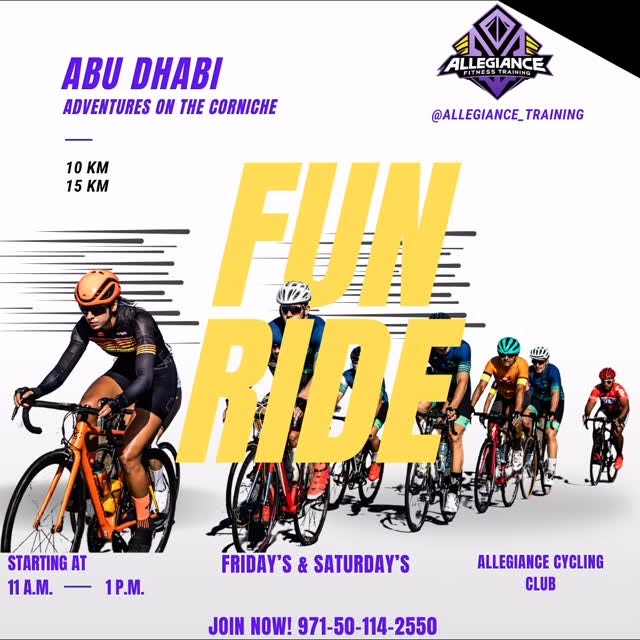 Join Allegiance Fitness cycling club every Friday and Saturday from 11am- 1pm for a won…