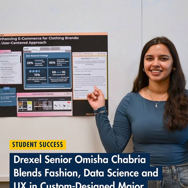 Drexel University senior Omisha Chabria designed her own major AND her own future.

Thr…