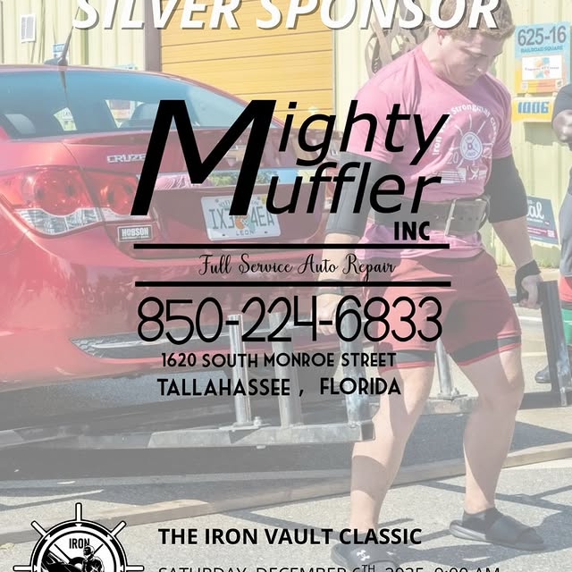 We’re proud to welcome Mighty Muffler as an official sponsor for this year’s Iron Vault…
