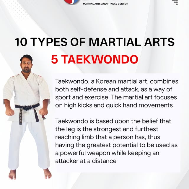 Top 10 Types of Martial Arts:  5 Taekwondo
#martialartstraining  #taekwondo  #taekwondo…