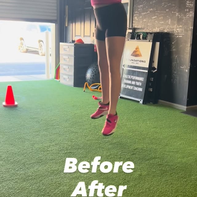 Here is a little Before/After clip of our progress with Vertical Power Output 🏐