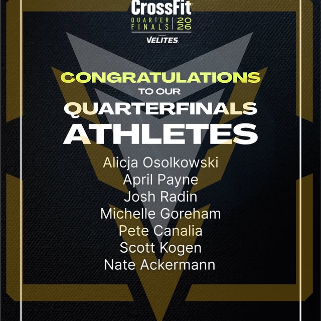 Huge congratulations to all the athletes who have advanced to the CrossFit Open Quarter…