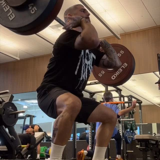 Is this a world record power clean? I don’t know how to do the math… add the total kilo…