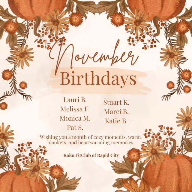 Happy Birthday to our November KokoNuts! 

 “November comes and November goes,
With the…