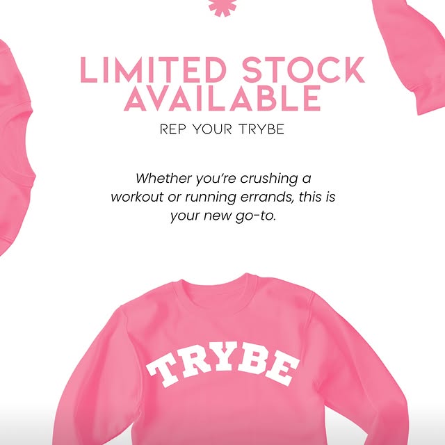 They’re almost gone😱…

The TRYBE crewnecks you’ve been seeing? We only have a few left…