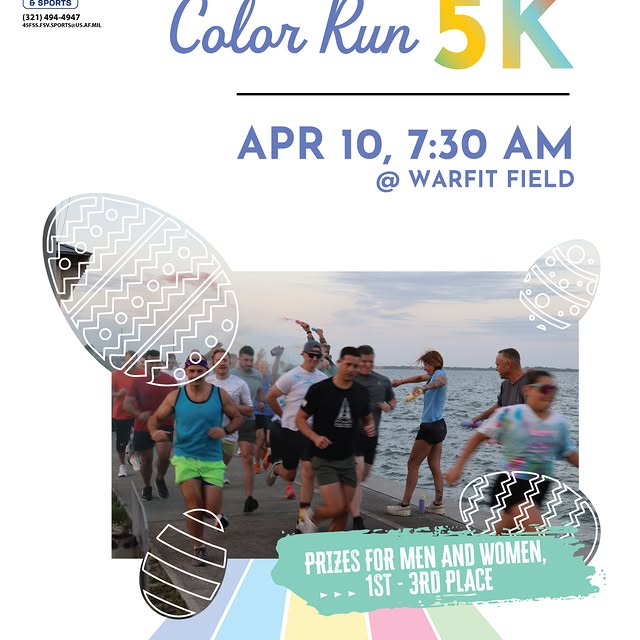 Sprint over to Warfit Field for the Fitness Center's Color Run 5K!

🏃 April 10 @ 7:30 …