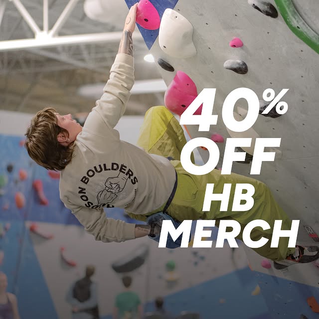 Hudson Boulders Merch Madness starts today!!

Take 40% off all HB merch from March 26–2…