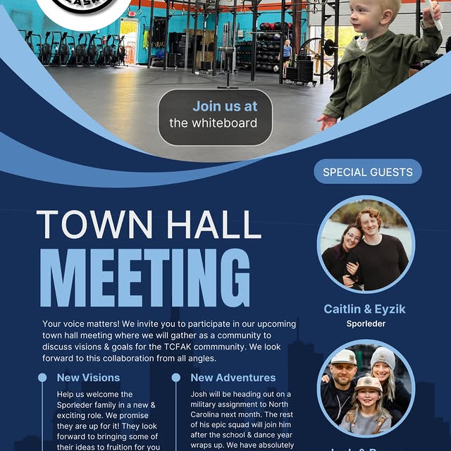 Hi TCFAK Family,

We’re excited to invite you to a Town Hall meeting on Saturday, March…