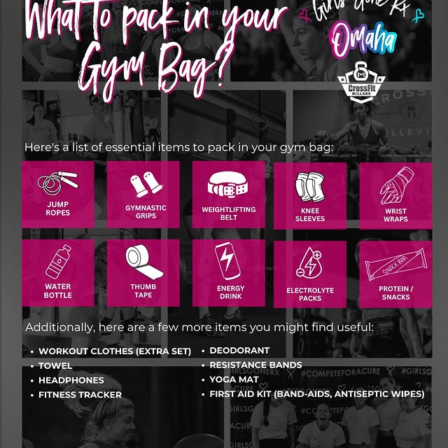 What to pack in your gym bag for comp day! 🏋️‍♀️

Be ready for anything and let's make…