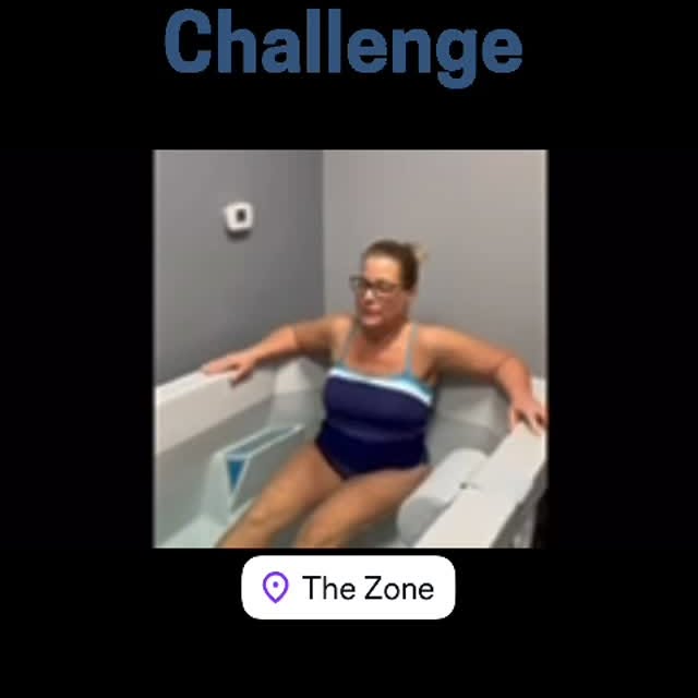 Leslie did her COLD PLUNGE! Watch to see who she challenged next!! #aZoneForEveryBODY #…