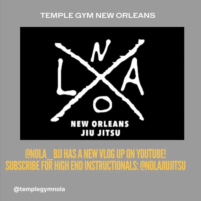 @NOLA_BJJ has a New Vlog up on YouTube! Subscribe for high end instructionals: @nolajiu…