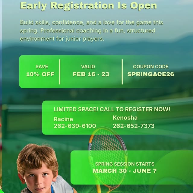 Secure your child’s spot this spring and save 10% OFF while early registration is avail…