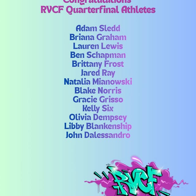 Congratulations to our RVCF athletes for making Quarterfinals! Wishing you strength, fo…
