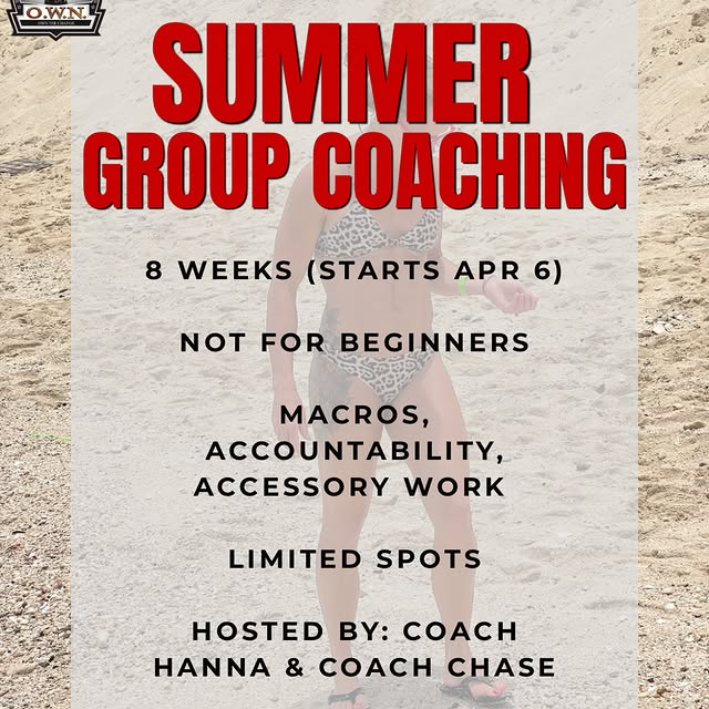 8 Week Summer Group Coaching 

We’re officially opening up our next round of group coac…