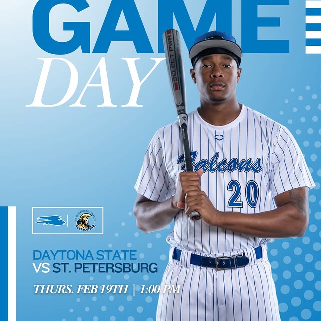 IT'S GAME DAY FALCONS!! Your Daytona State Baseball team takes on the Titans of St. Pet…