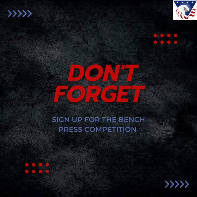 Our bench press challenge is happening soon! Sign up on our website by filling out an e…