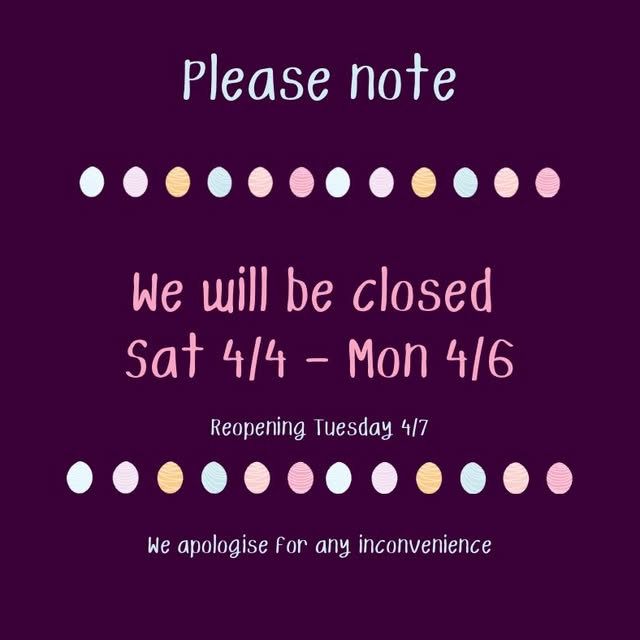 🐣 Easter Weekend Schedule at Hourblast 🐣

We’ll be taking a short break to celebrate …
