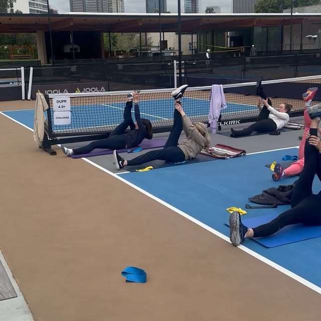 WElLNESS DAY GROUP PILATES class.//Pickleball Mat Pilates class @ the Hillcrest County …