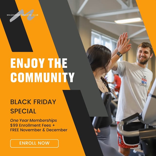 🎉 Black Friday starts early at Magnuson Athletic Club!
This year, we’re spreading the …