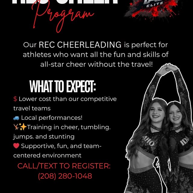 ✨ Idaho Allstars Rec Cheer is HERE! ✨
Looking for a fun, positive activity for your chi…