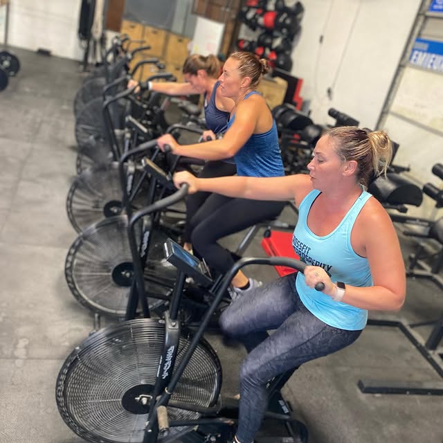 Todays color was blue 💙 

Ladies working on 
2 rounds-
20 hspu 
30 ghdsu
400m run 
50 …