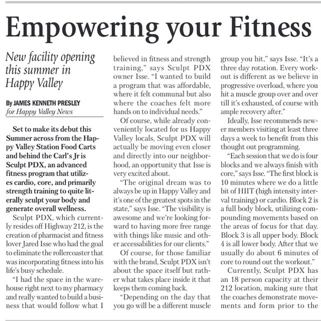 SCULPTpdx 2.0
 Not just a gym - a Movement.

💚 “In the pursuit of wellness to the core…