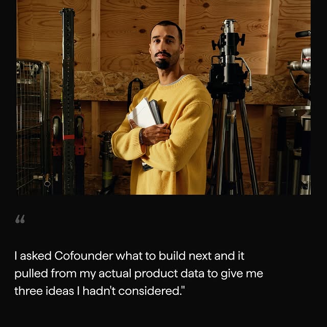 This is what happens when your AI actually has context.

Cofounder doesn't give you gen…