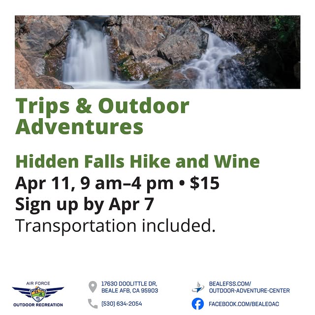 🌲 Adventure Awaits with Beale ODR!
April is the perfect time to get off base and explo…