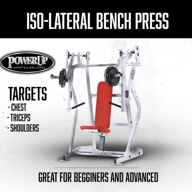 Equipment Spotlight 💪

The Iso-Lateral Bench Press lets each side work independently; …