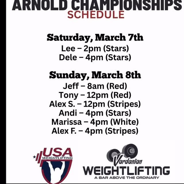 The start list is officially finalized! Here are our athletes competing this weekend at…