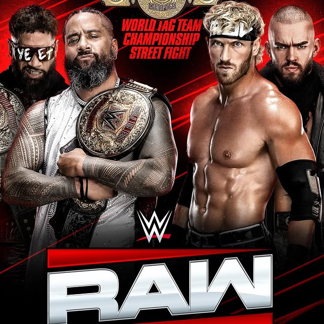 This Monday, witness The Vision's Logan Paul and Austin Theory challenge The Usos for t…