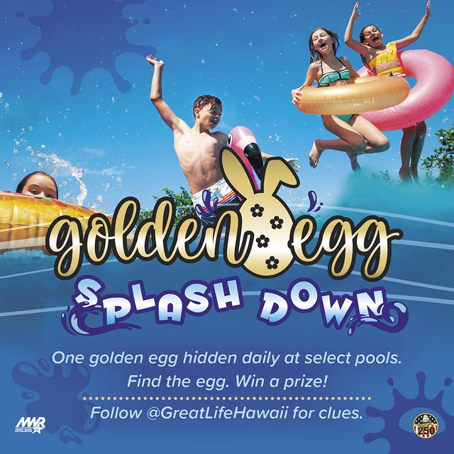 Join us for the Golden Egg Splashdown next month. We're hiding one golden egg at a diff…